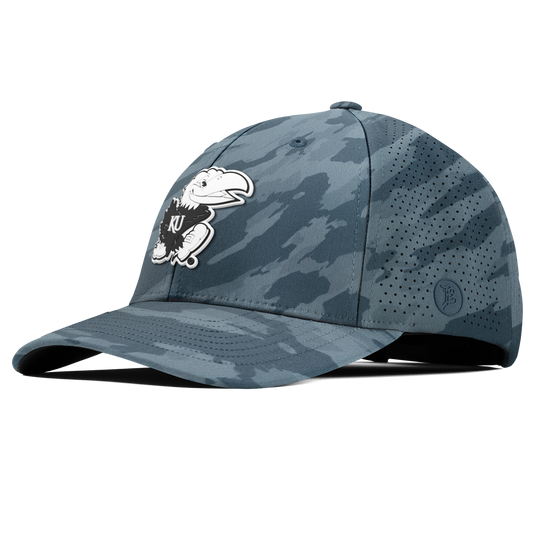 University of Kansas "Vintage Jayhawk" Curved Elite Marine Camo