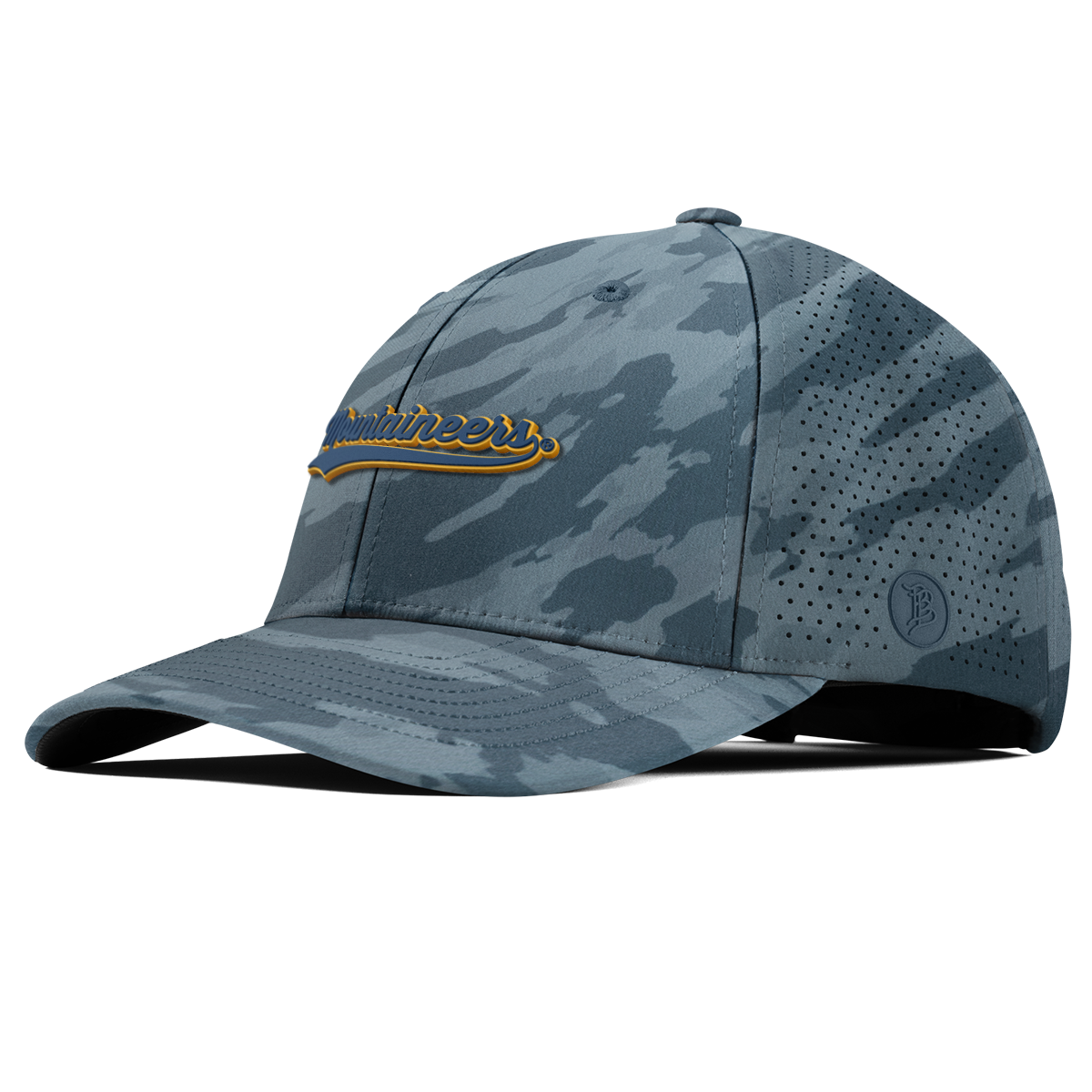 West Virginia University "West Virginia Mountaineers Script" Curved Elite Marine Camo