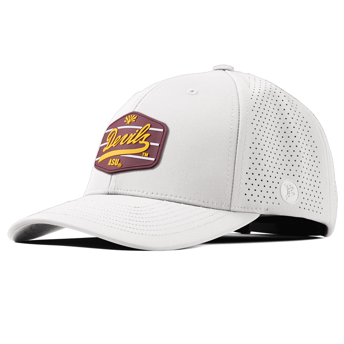 Arizona State University "ASU Devils Maroon" Curved Elite White