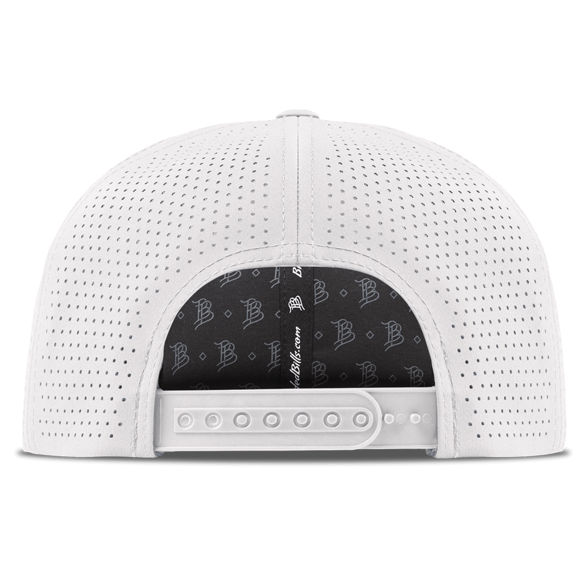 University of Kansas "KU Block" Curved Elite Back White