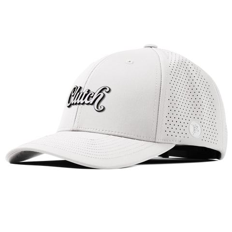 Clutch Script Curved Elite White