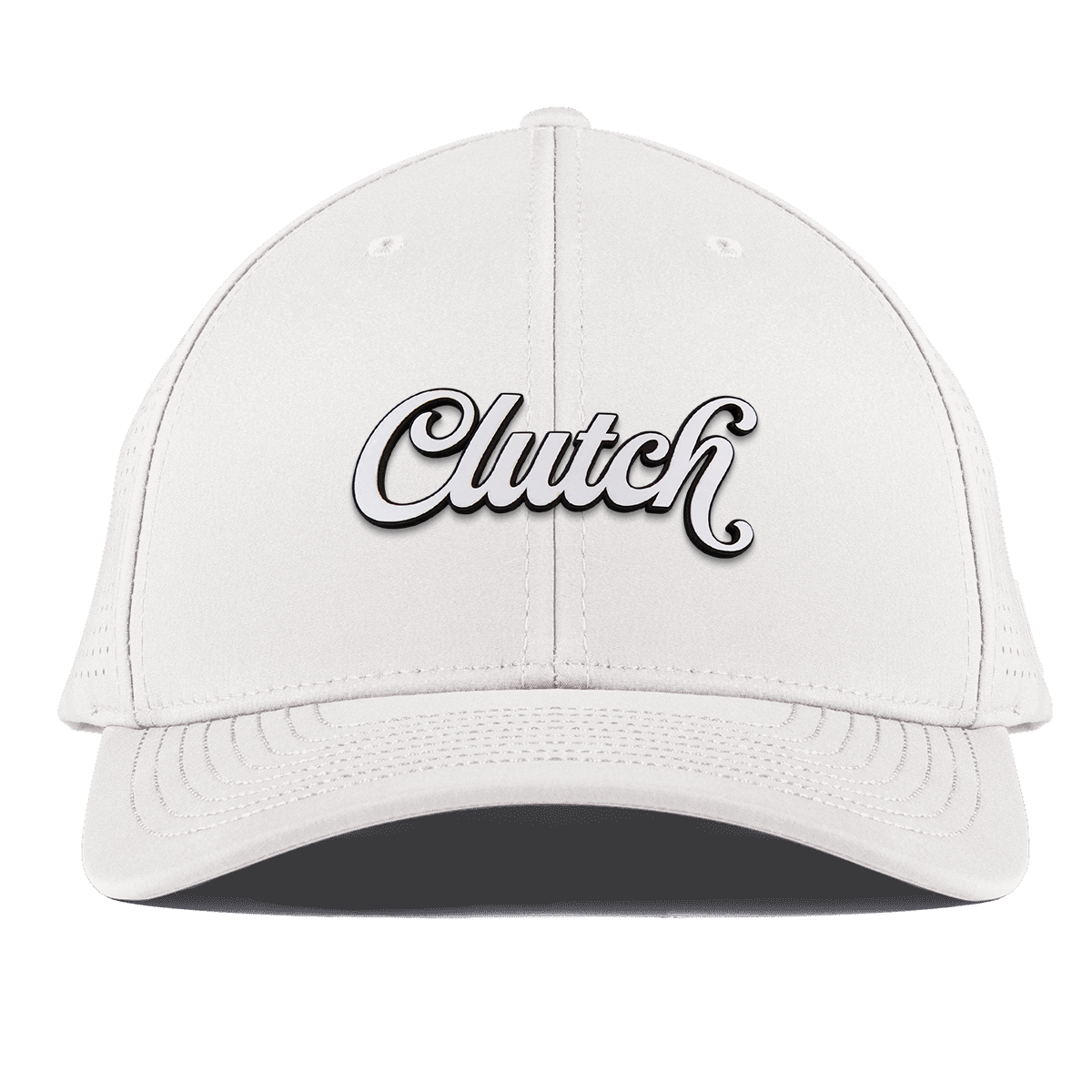 Clutch Script Curved Elite White
