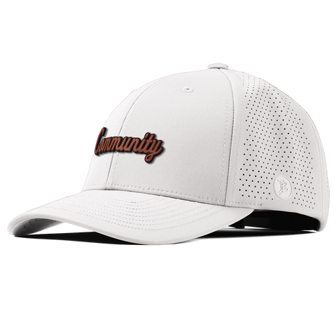 Community Script Tan Elite Curved White