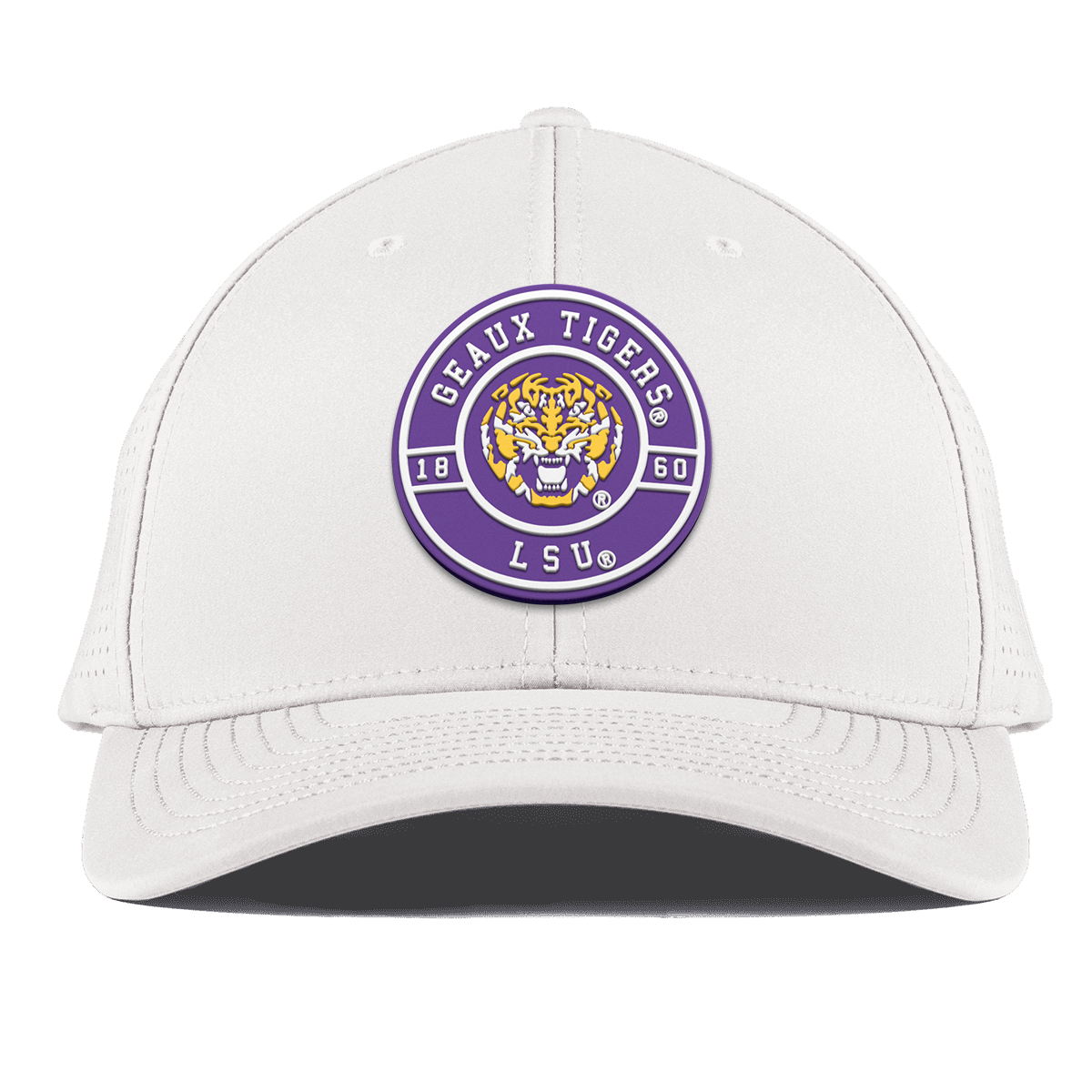 Louisiana State University "Geaux LSU Tigers" Curved Elite White