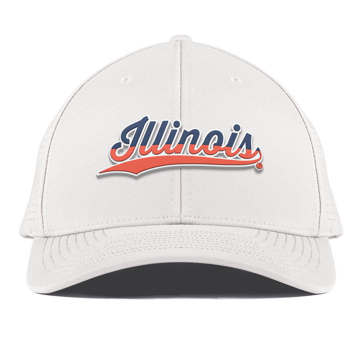 University of Illinois "Illinois Script" Curved Elite White