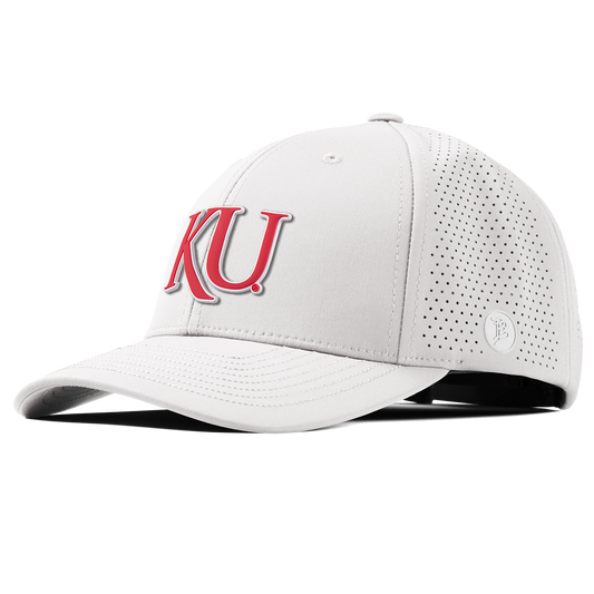 University of Kansas "KU Block" Curved Elite White