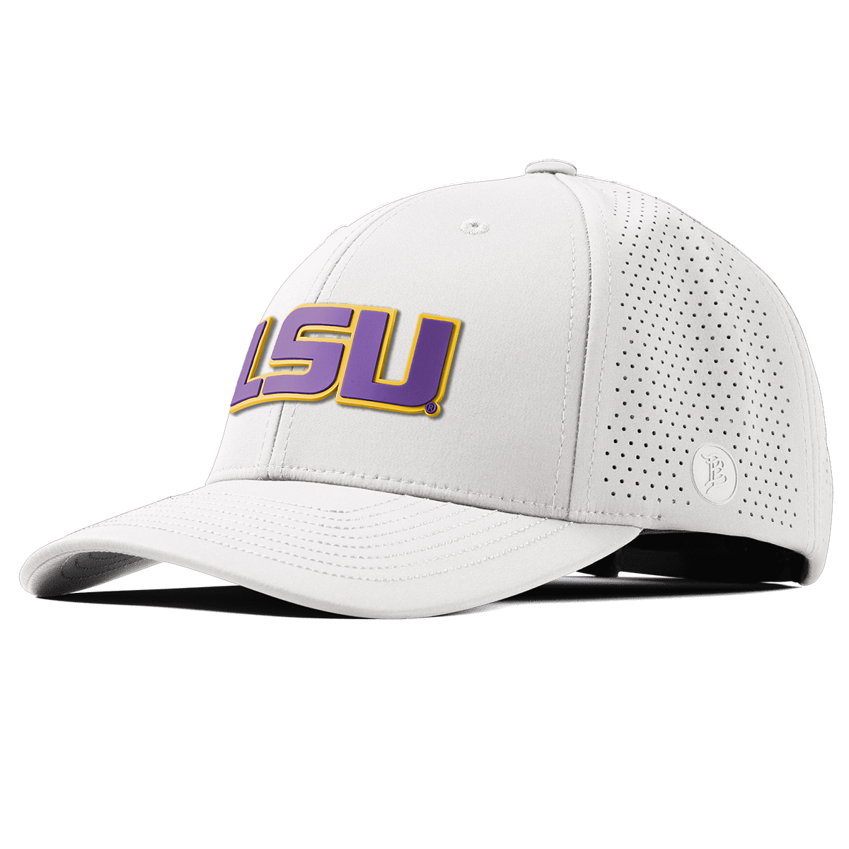 Louisiana State University "LSU Block" Curved Elite White