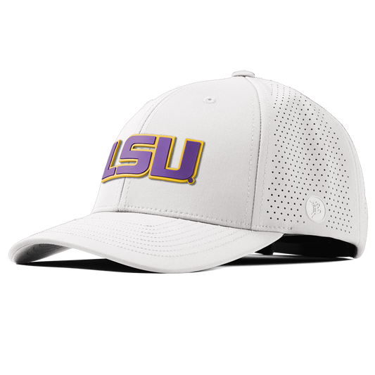Louisiana State University "LSU Block" Curved Elite White