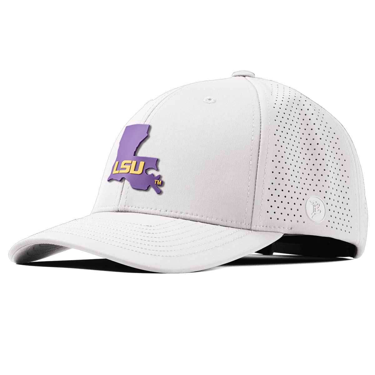 Louisiana State University "LSU State" Curved Elite White
