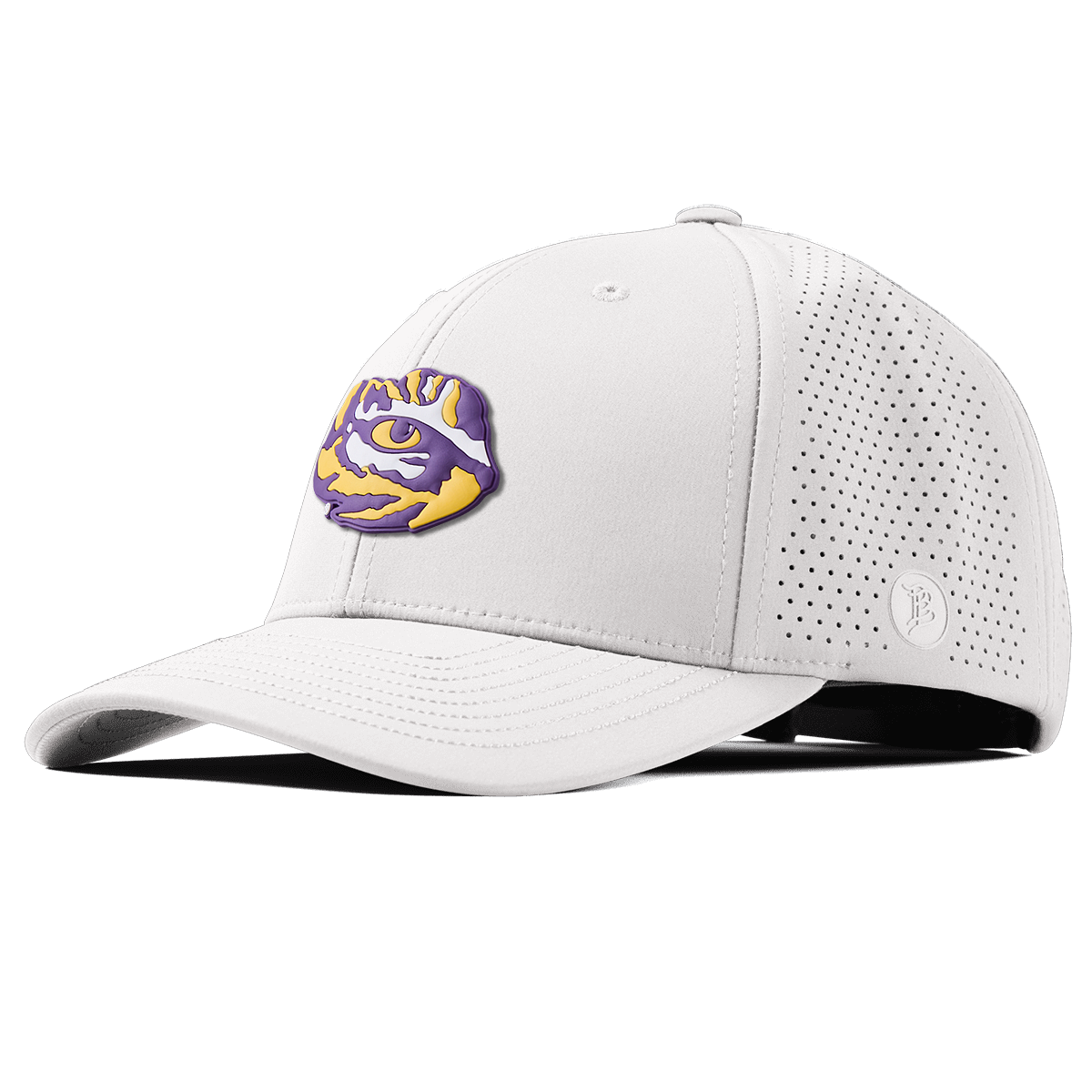 Louisiana State University "LSU Tiger Team Logo" Curved Elite White
