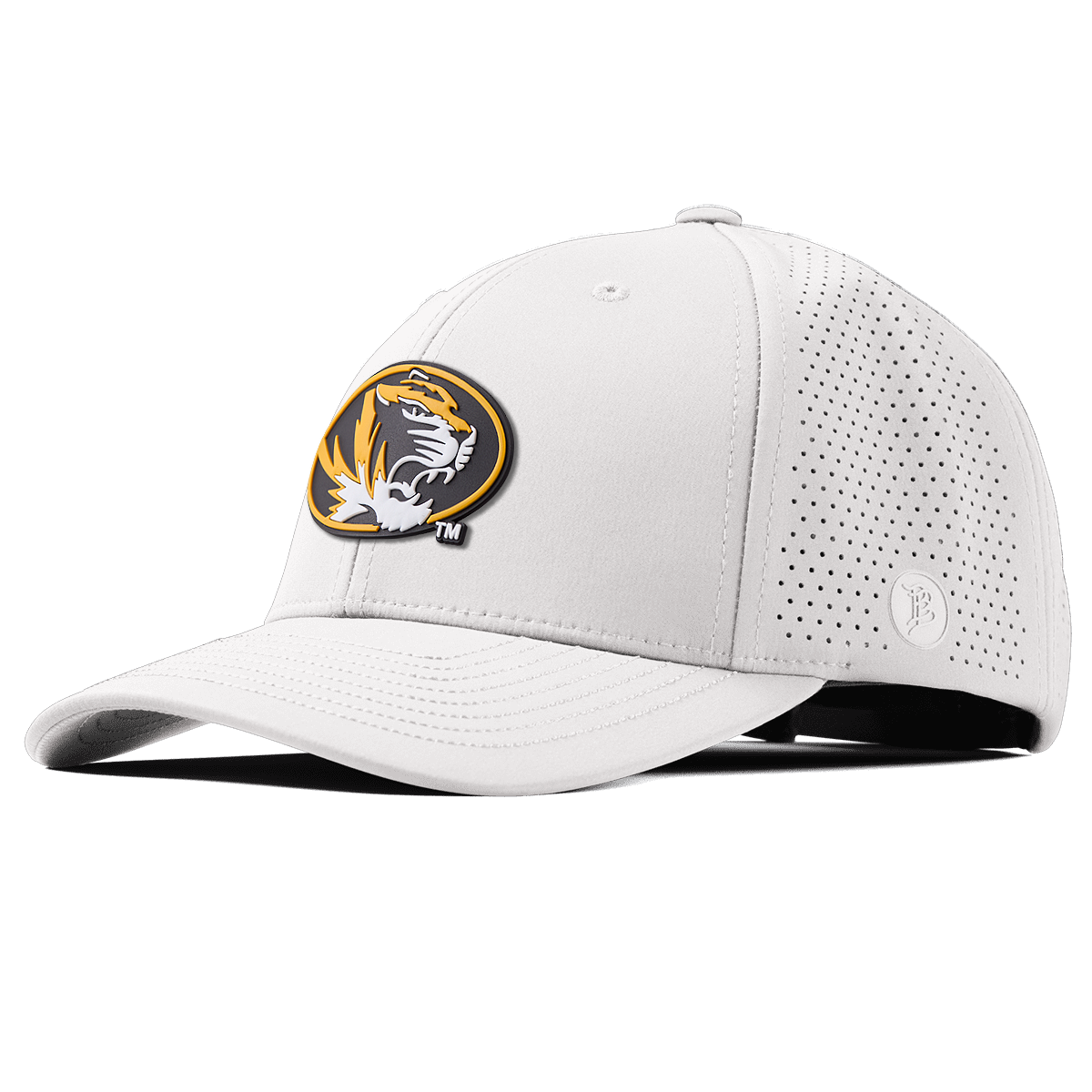 University of Missouri "Missouri Tigers Badge" Curved Elite White