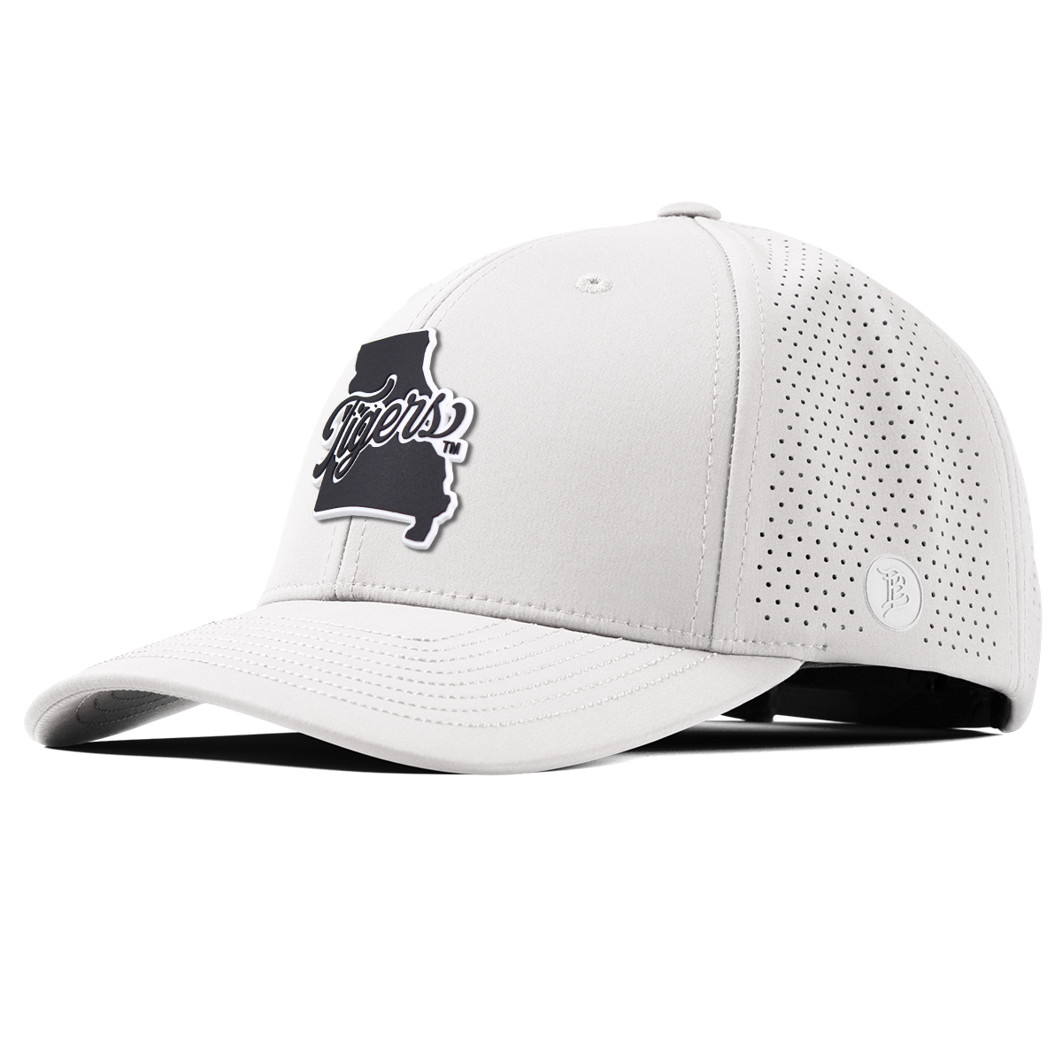 University of Missouri "Missouri Tigers State Script" Curved Elite White