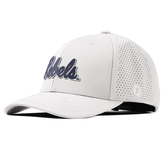 University of Mississippi "Ole Miss Navy Rebels" Curved Elite White