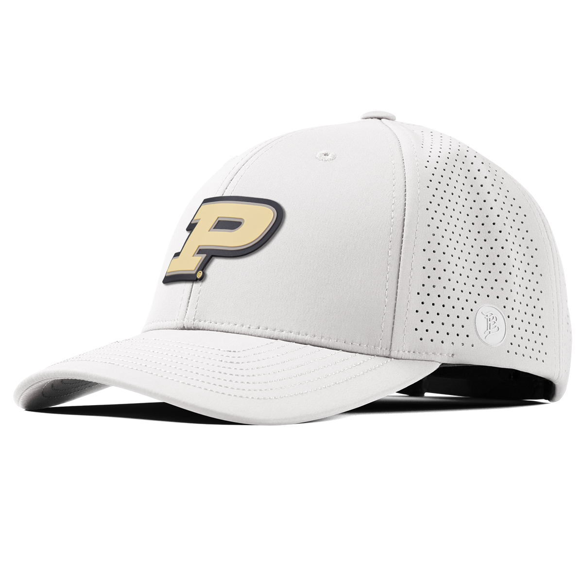 Purdue University "Purdue Block" Curved Elite White