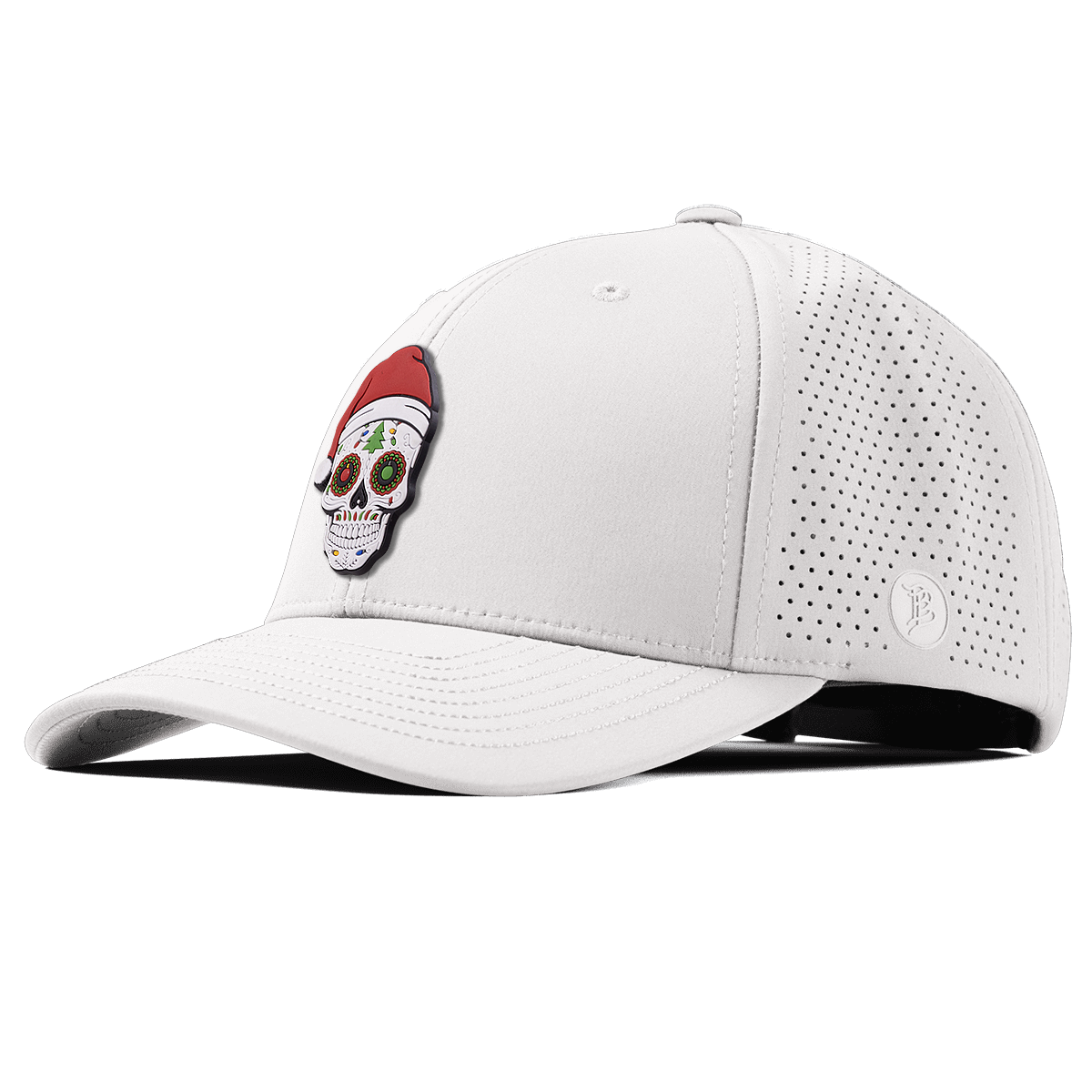 Santa Skull PVC Curved Elite White