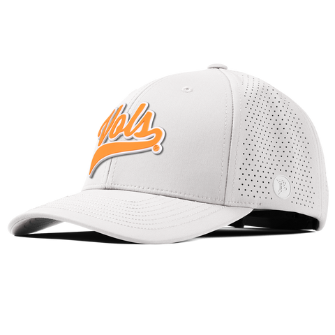 University of Tennessee "Tennessee Vols Script" Curved Elite White