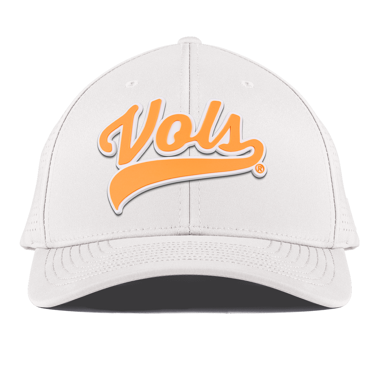 University of Tennessee "Tennessee Vols Script" Curved Elite White