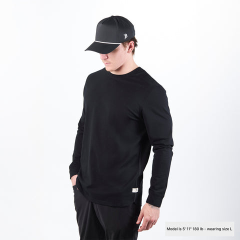 Cortaro Long Sleeve Tee 2-Pack Navy + Black, Black + White