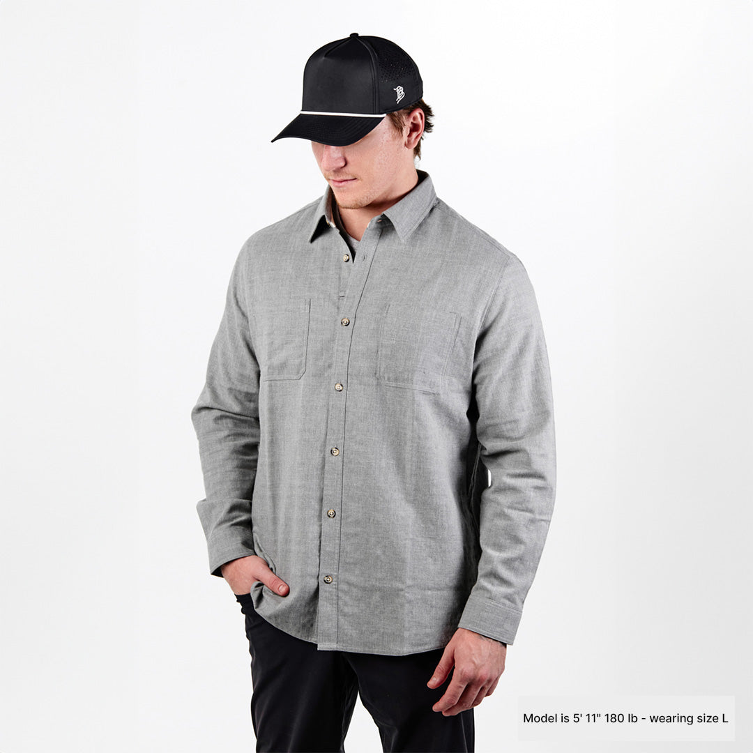 Myca™ Solid Button-Up 3-Pack Black + Orion + Gray