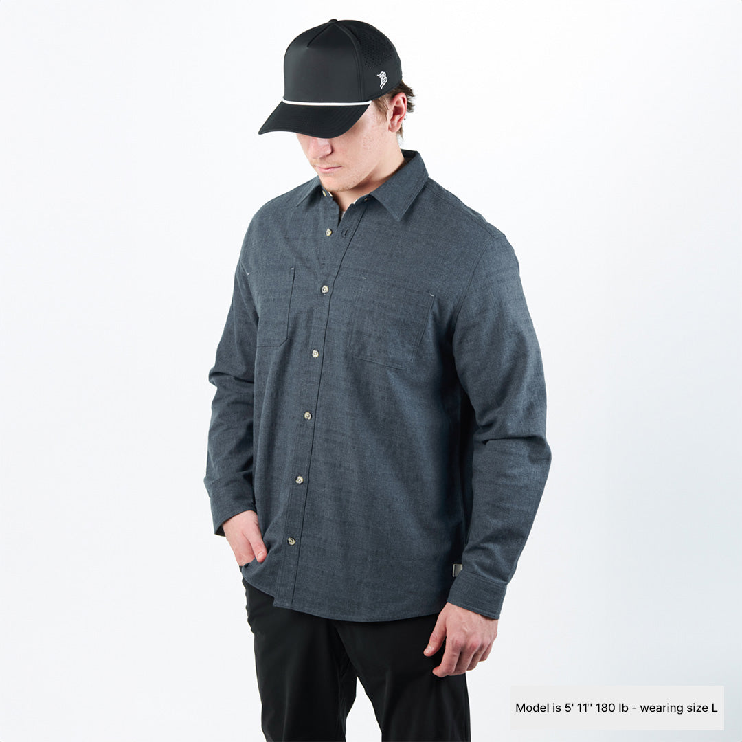 Myca™ Solid Button-Up 3-Pack Black + Orion + Gray