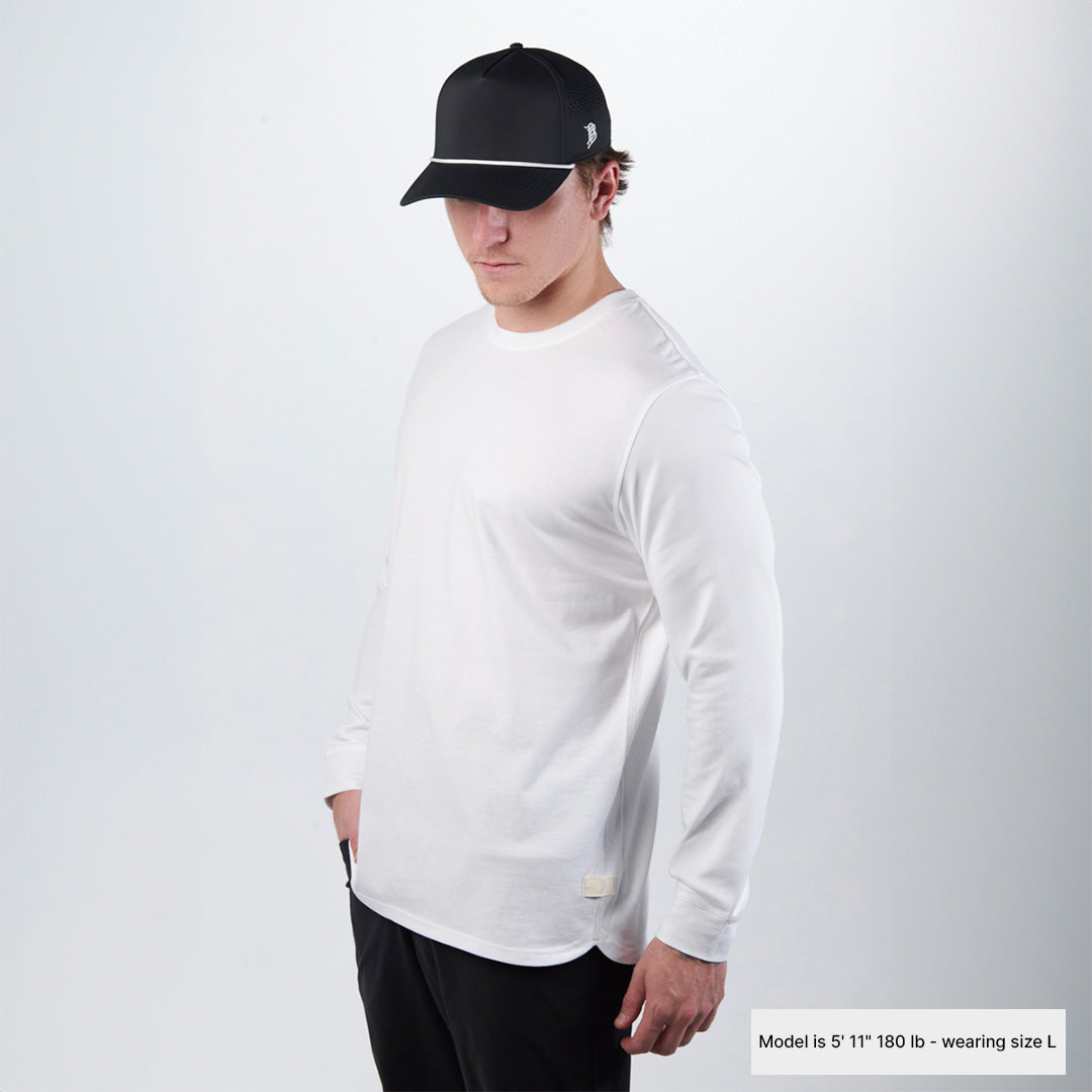 Cortaro Long Sleeve Tee 2-Pack Navy + White, Black + White