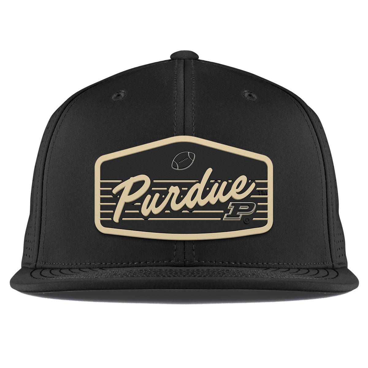 Purdue University "Boilermakers Football" Flat Elite XGen™ Black