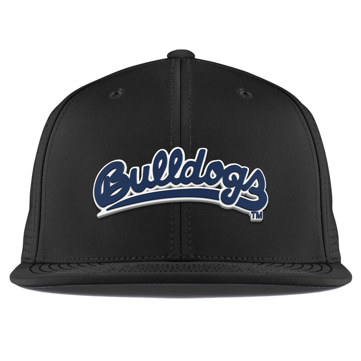 Fresno State University "Bulldogs Script Navy" Flat Elite XGen™ Black