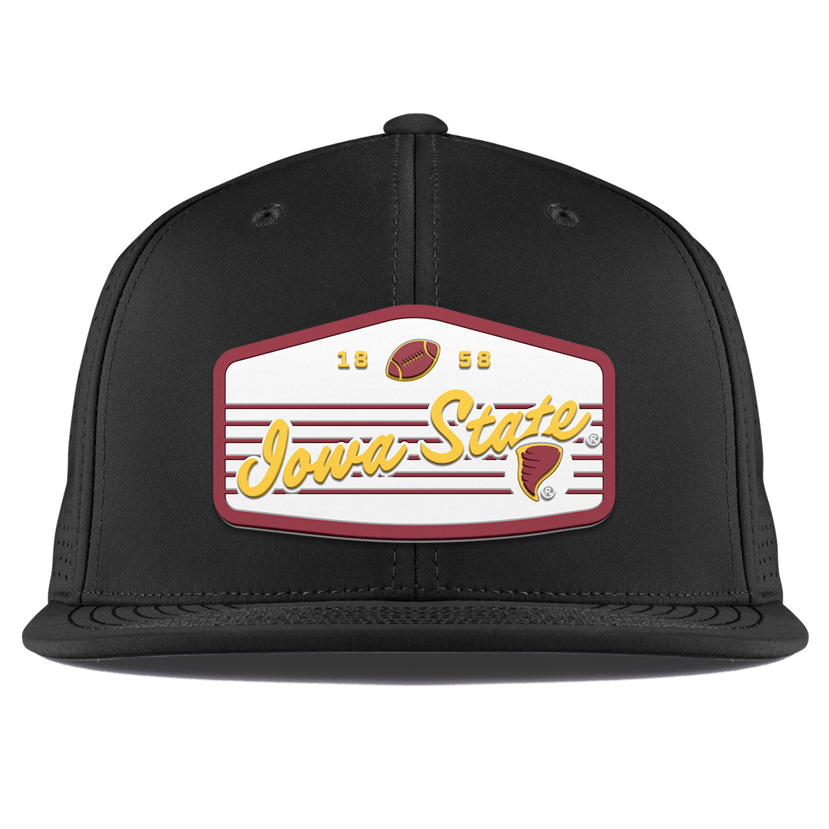 Iowa State University "Cyclones Football" Flat Elite XGen™ Black