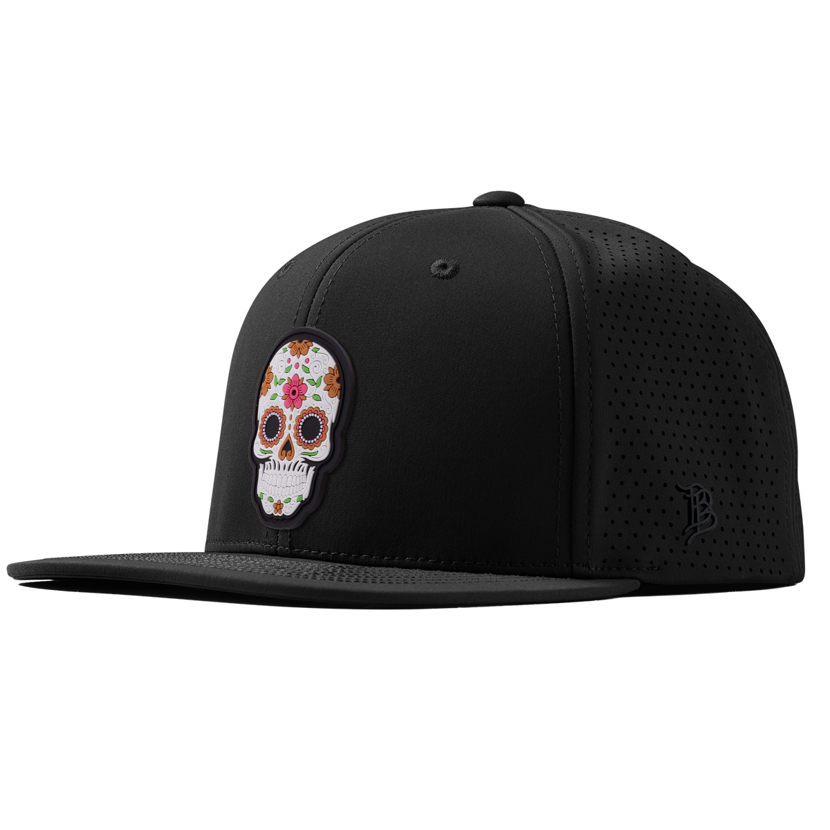 Flower Skull PVC Flat Elite XGen™ Black