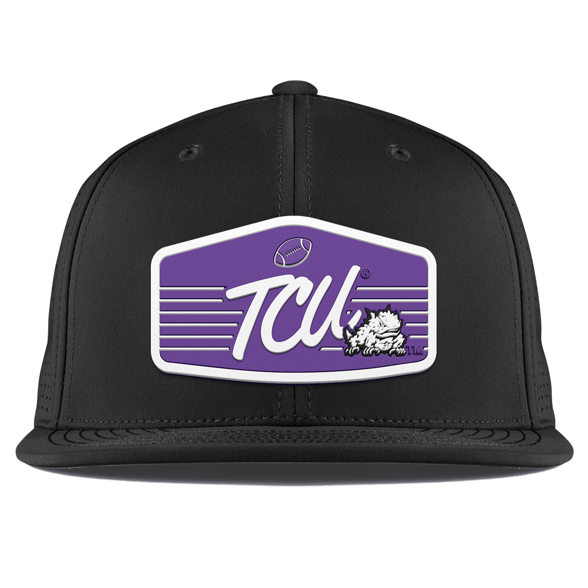 Texas Christian University "Horned Frogs Football" Flat Elite XGen™ Black