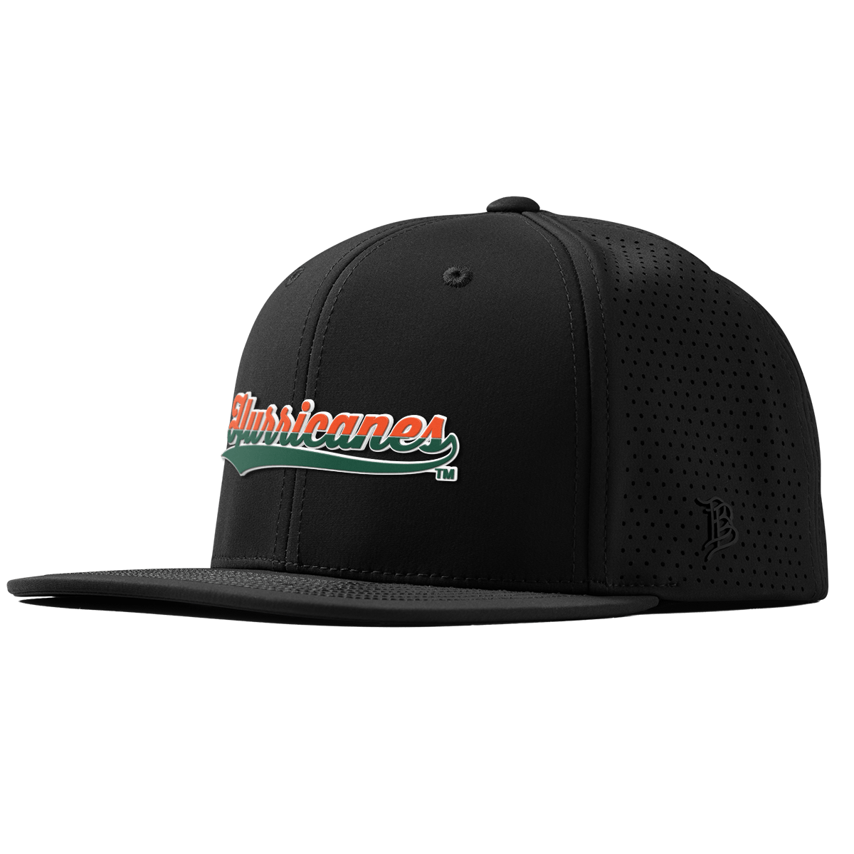 University of Miami "Hurricanes Script" Flat Elite XGen™ Black