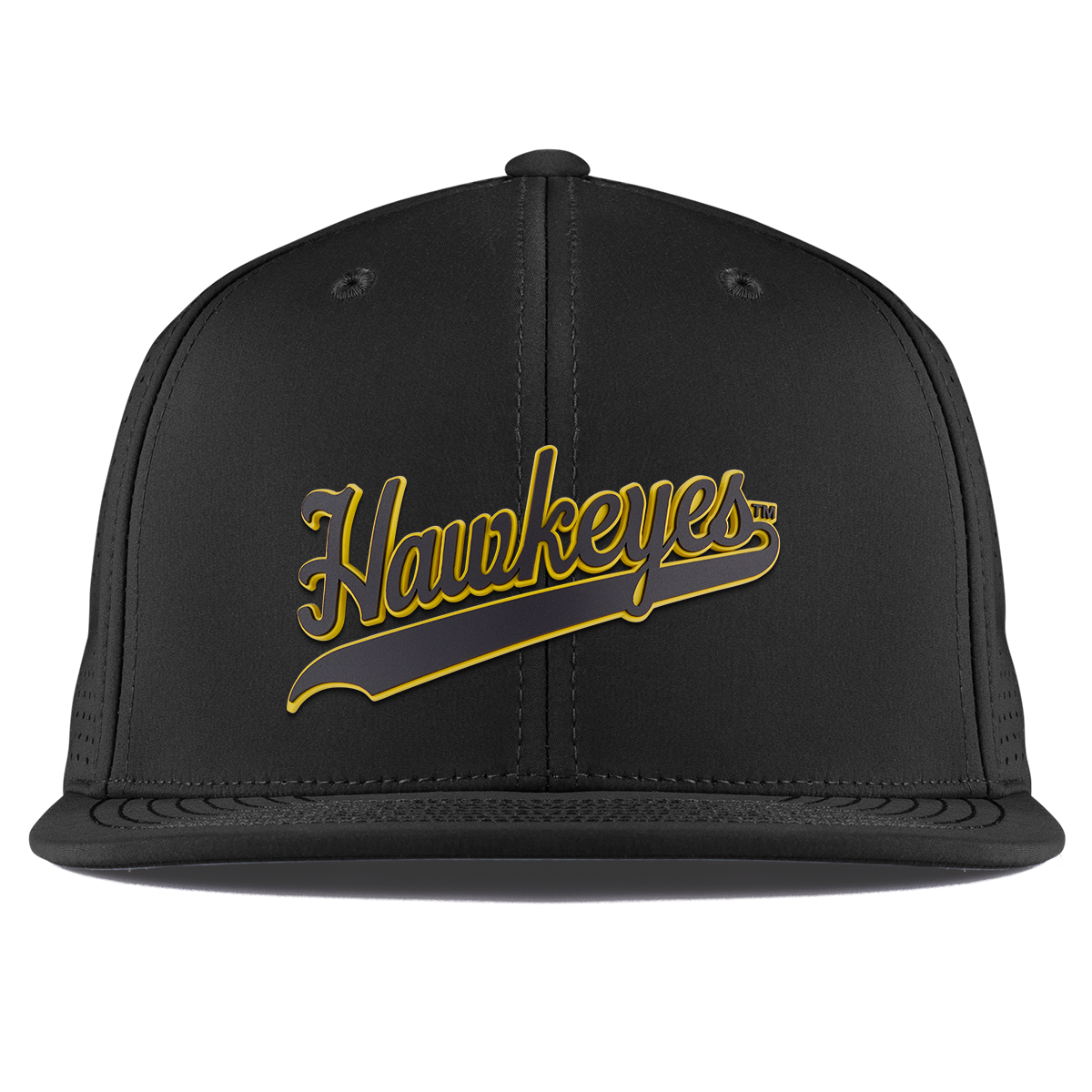 University of Iowa "Iowa Hawkeyes Script" Flat Elite XGen™ Black