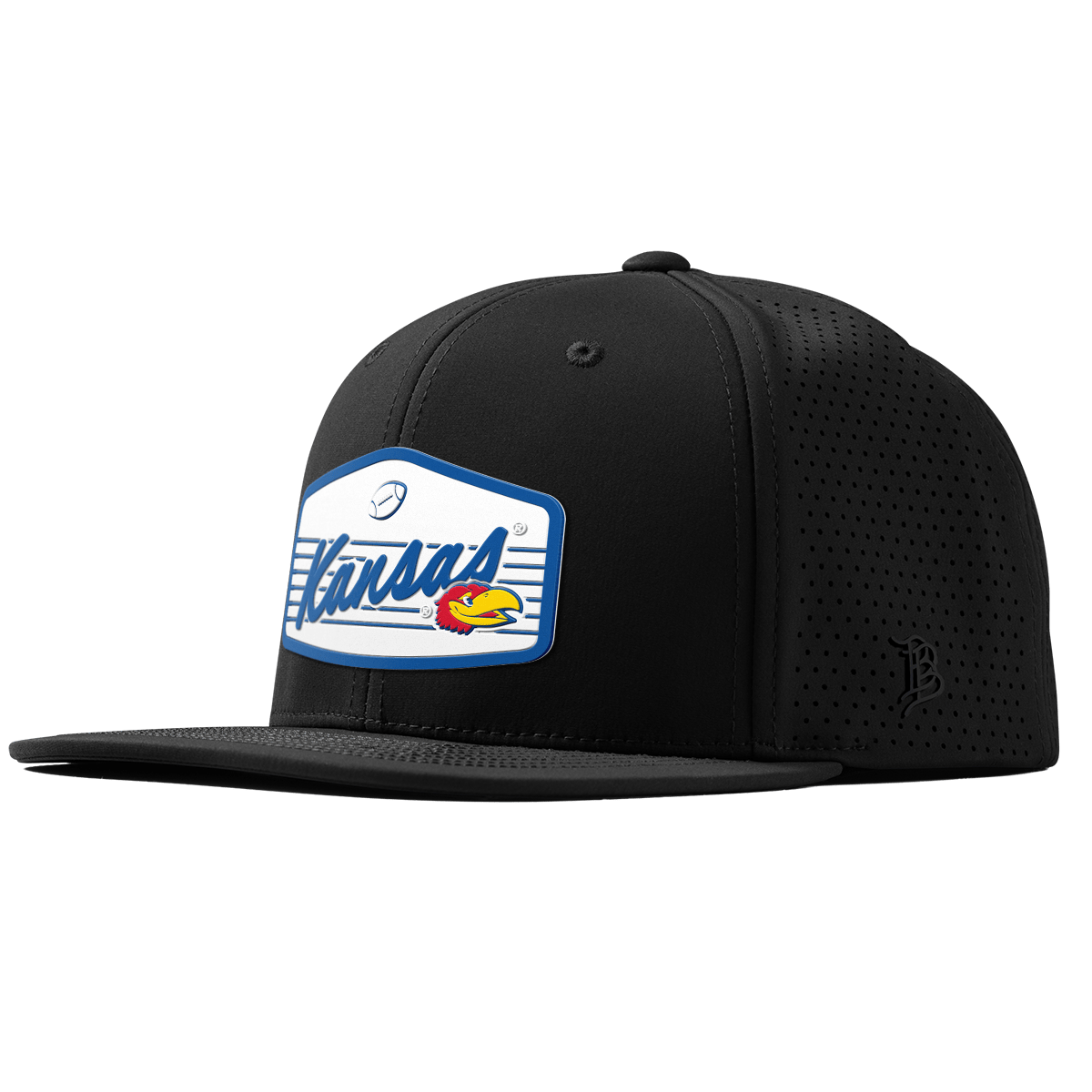 University of Kansas "Jayhawks Football" Flat Elite XGen™ Black