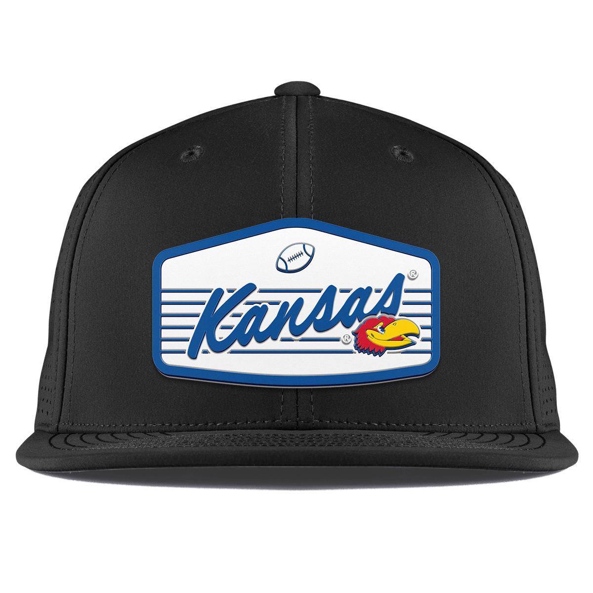 University of Kansas "Jayhawks Football" Flat Elite XGen™ Black