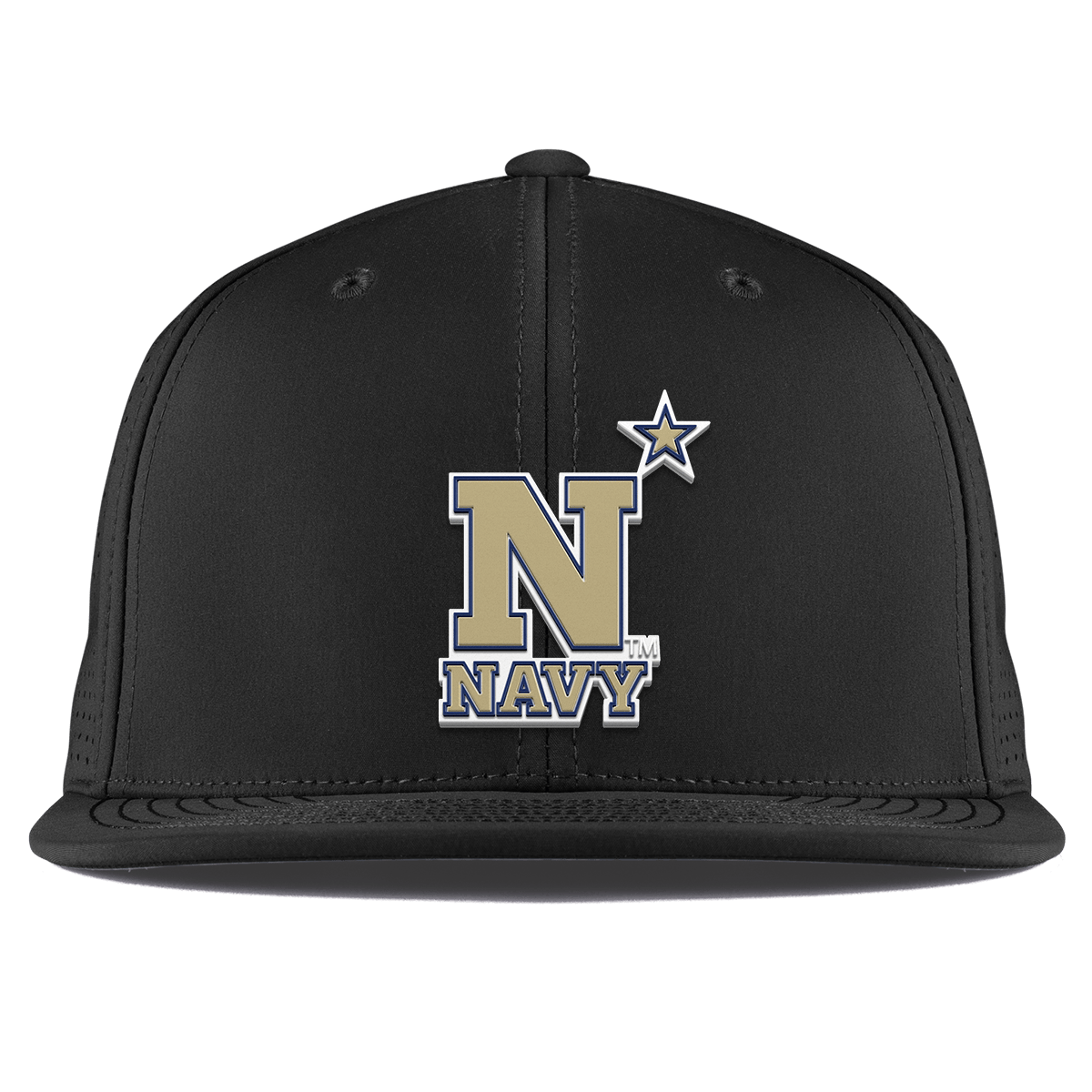 United States Naval Academy "Naval Academy Team Logo Gold" Flat Elite XGen™ Black
