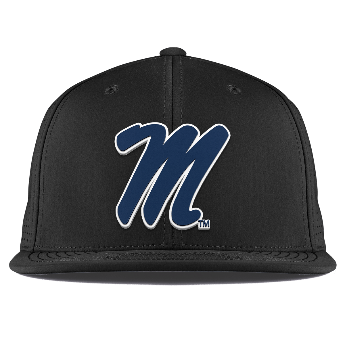 University of Mississippi "Ole Miss Block M Navy" Flat Elite XGen™ Black