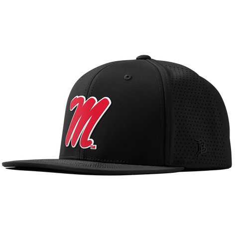 University of Mississippi "Ole Miss Block M Red" Flat Elite XGen™ Black