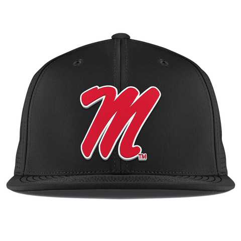 University of Mississippi "Ole Miss Block M Red" Flat Elite XGen™ Black