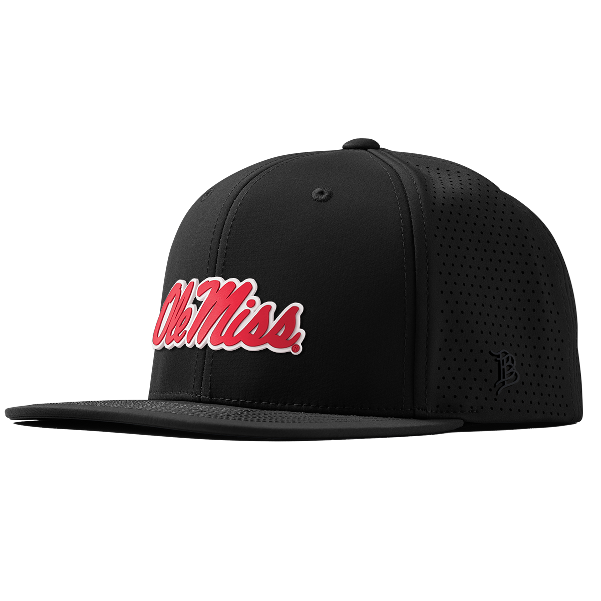 University of Mississippi "Ole Miss Crimson Script" Flat Elite XGen™ Black