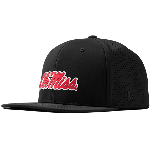 University of Mississippi "Ole Miss Crimson Script" Flat Elite XGen™ Black
