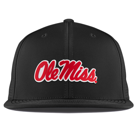University of Mississippi "Ole Miss Crimson Script" Flat Elite XGen™ Black