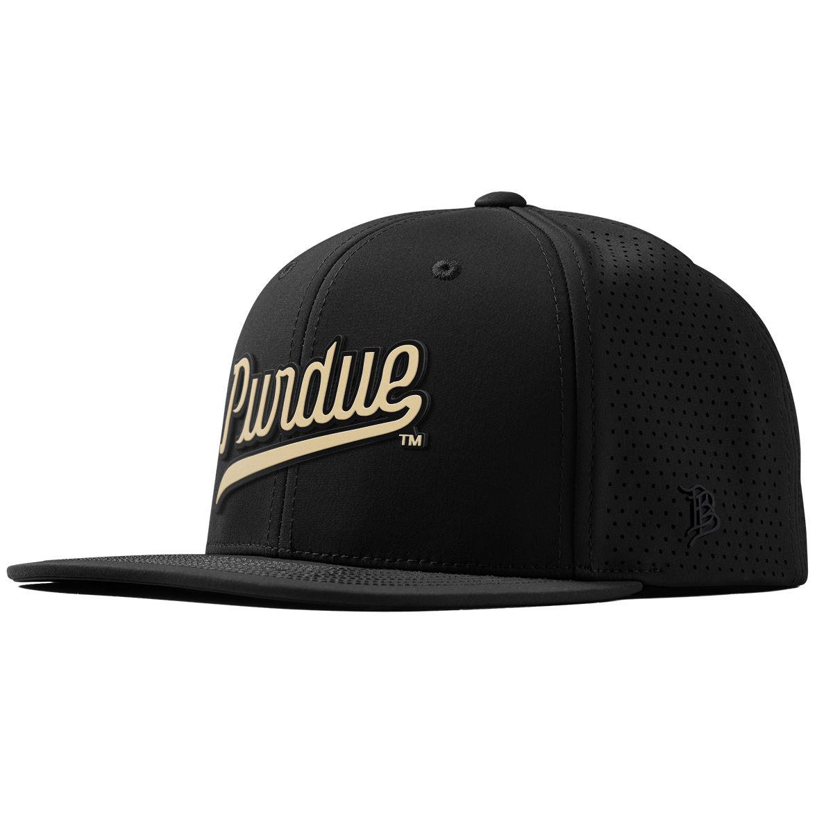 Purdue University "Purdue Script Gold" Flat Elite XGen™ Black