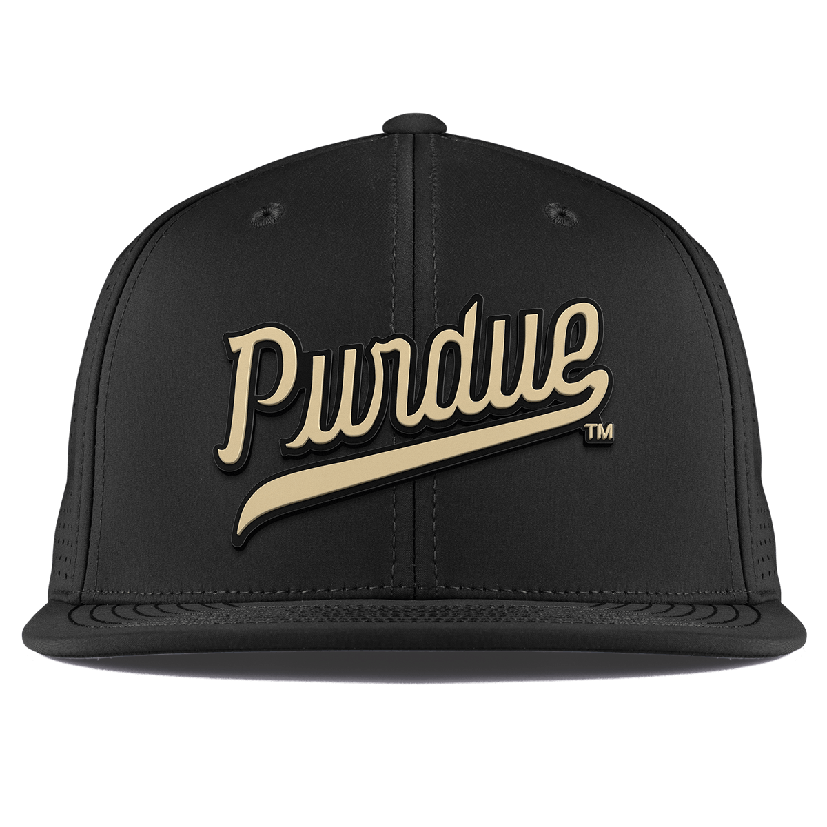 Purdue University "Purdue Script Gold" Flat Elite XGen™ Black