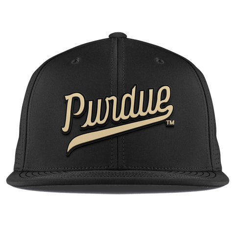 Purdue University "Purdue Script Gold" Flat Elite XGen™ Black