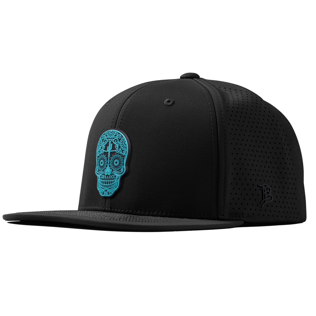 Turquoise Skull PVC Flat Elite XGen™ Black
