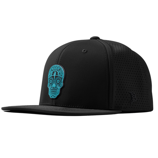 Turquoise Skull PVC Flat Elite XGen™ Black