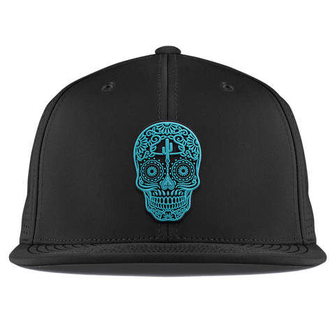 Turquoise Skull PVC Flat Elite XGen™ Black