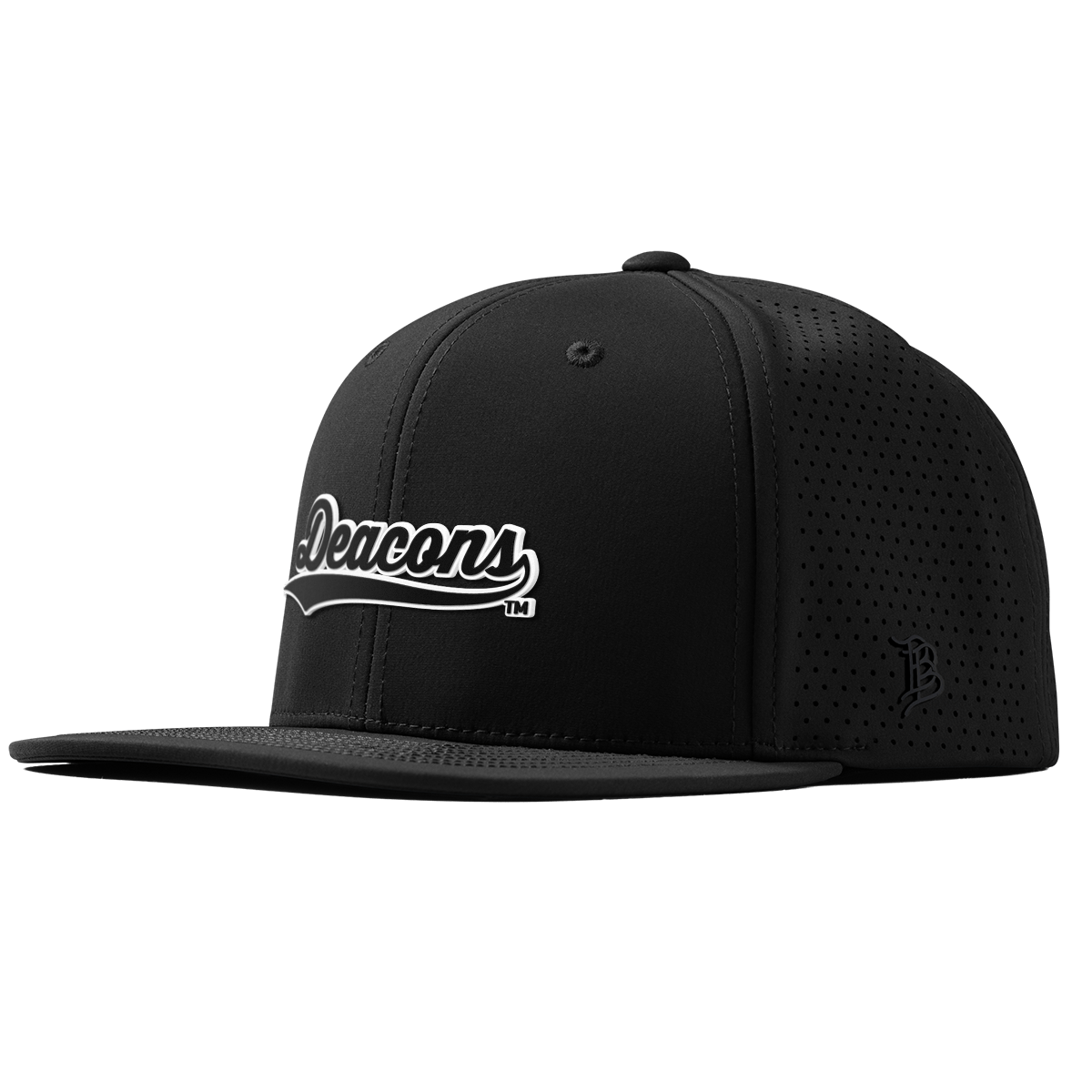 Wake Forest University "Vintage Deacons Script" Flat Elite XGen™ Black