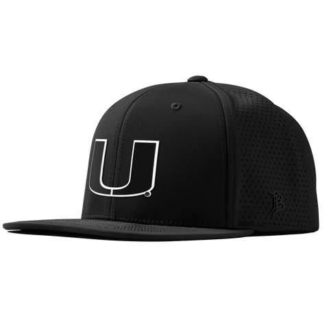 University of Miami "Vintage Miami Team Logo" Flat Elite XGen™ Black