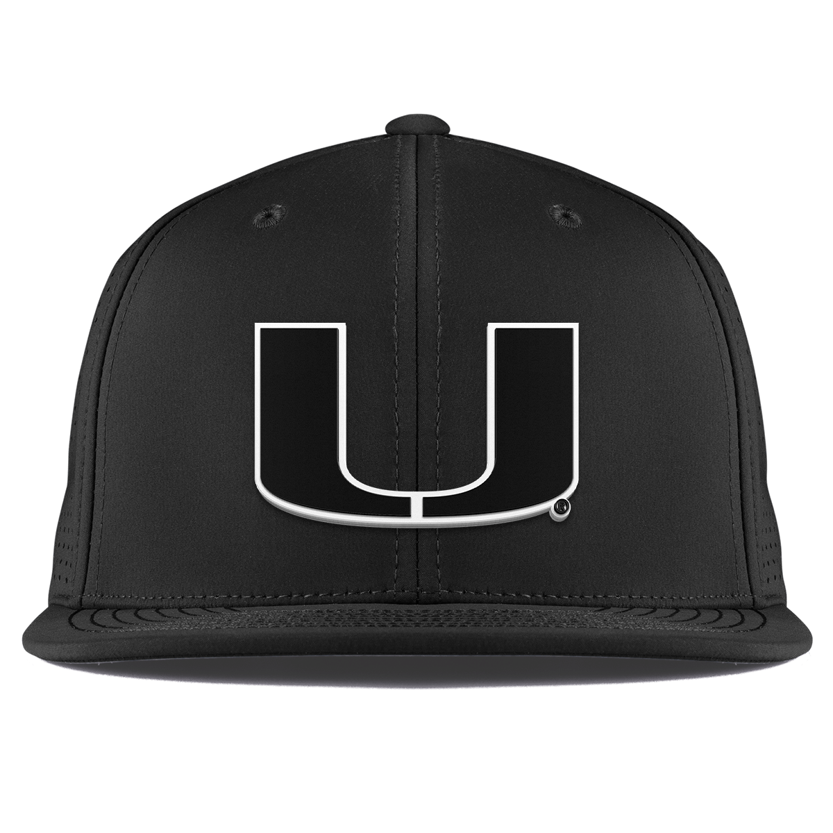 University of Miami "Vintage Miami Team Logo" Flat Elite XGen™ Black